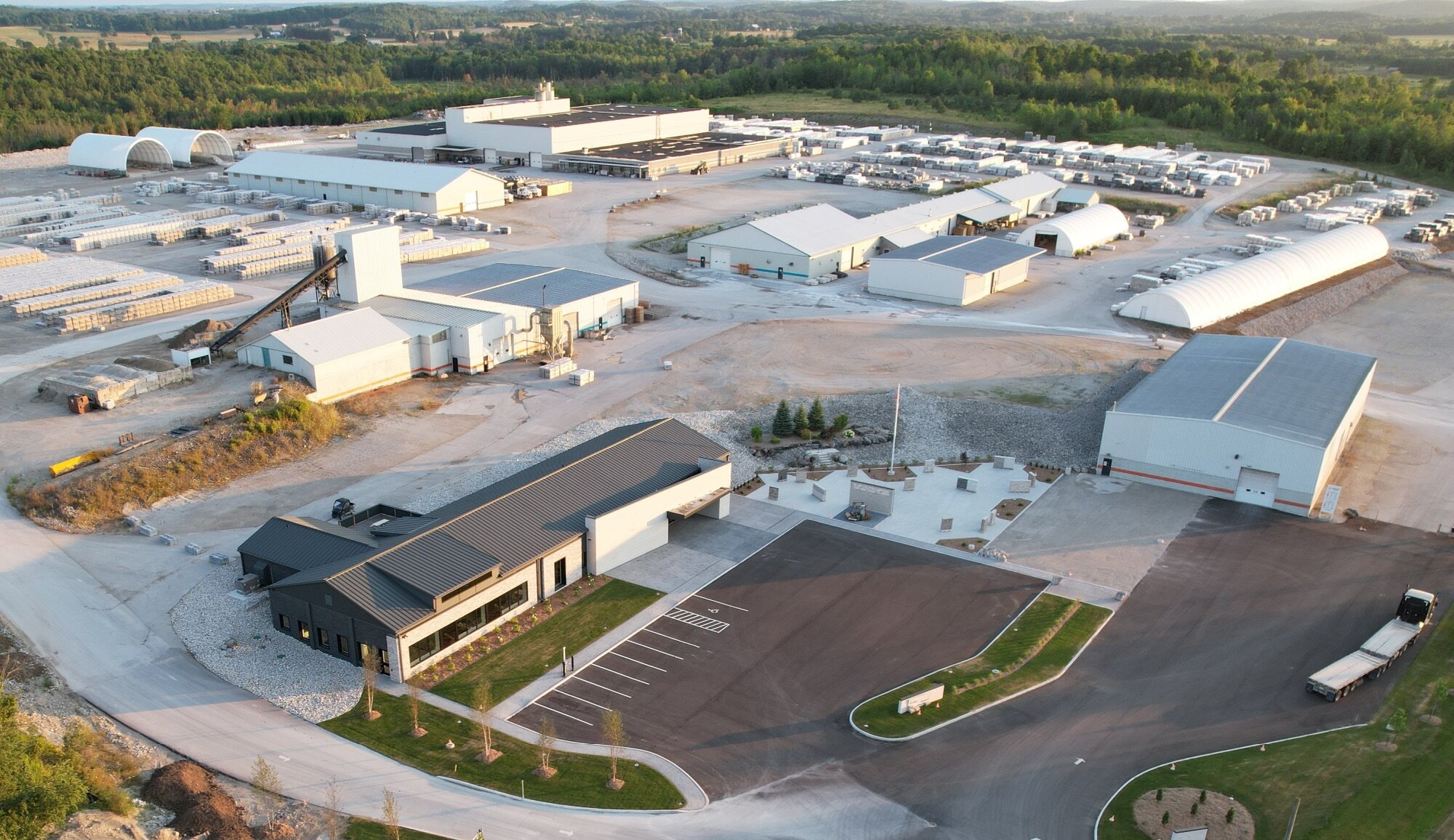 Shouldice Stone facility aerial shot